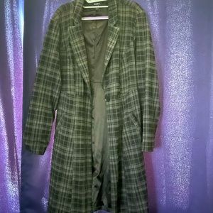 Torrid Plaid Wool-Blend Coat
